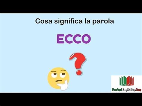 ecco significato|ecco latin.